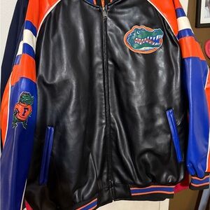 Black and Orange Bomber Jacket